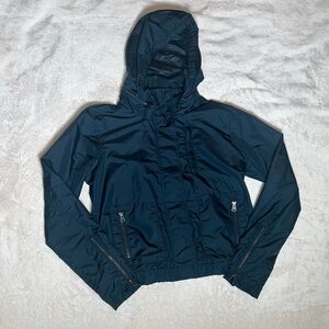 Athleta Military Style Women’s Dark Blue Packable Hood Bomber Jacket SZ XS